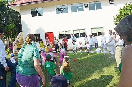 Everybody warming up.